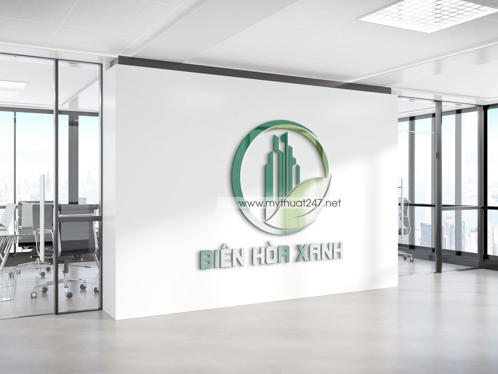 Thiết kế logo công ty vệ sinh công nghiệp biên hòa xanh