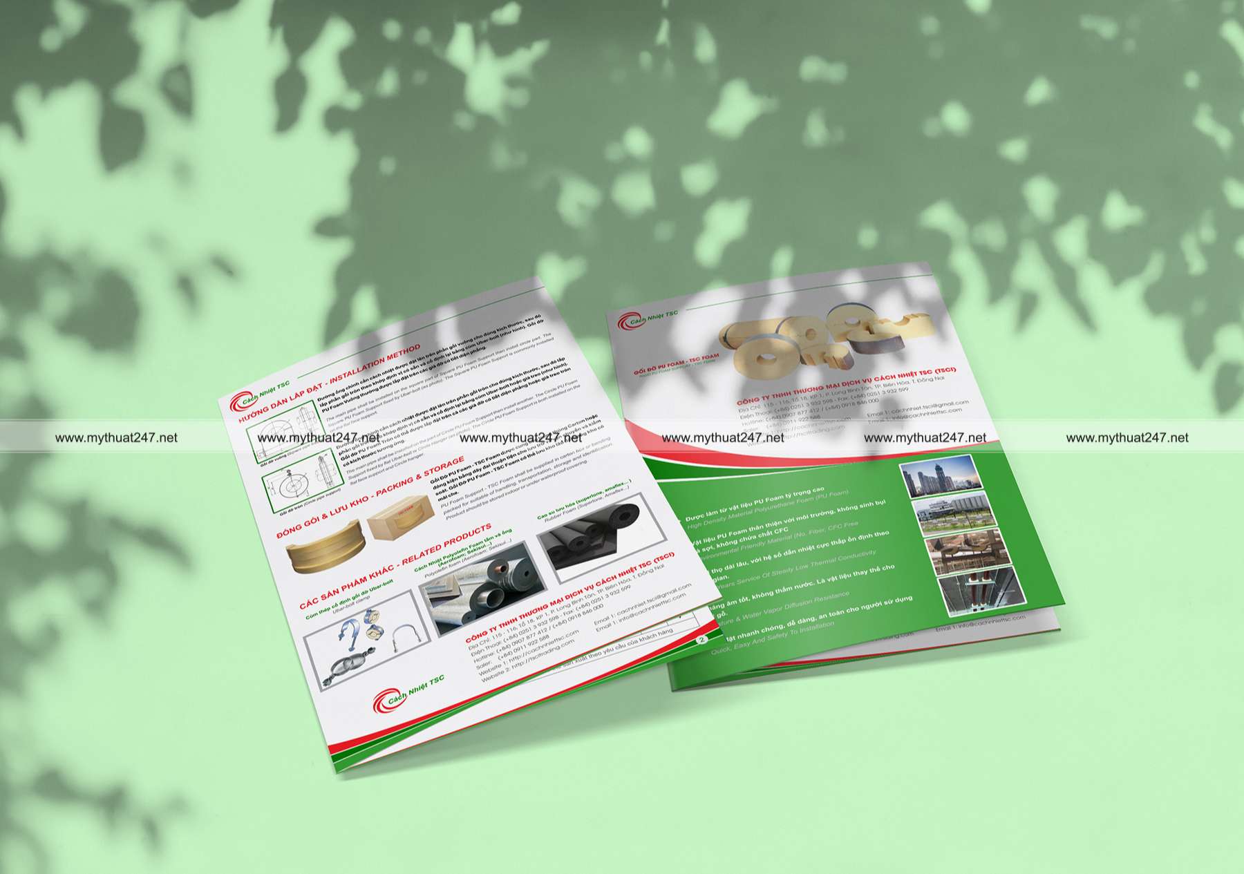 Thiết kế brochure công ty tnhh thương mại dịch vụ cách nhiệt tsc (tsci)